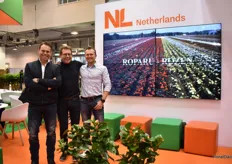 The brothers of Roparu Rozen (Rob, Patrick and Ruud Wijnhoven), who grow bare root roses in the Netherlands.